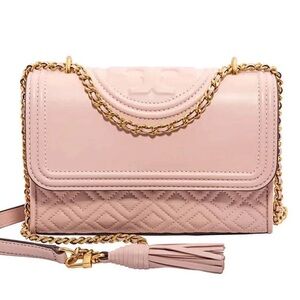 Pink Tory Burch Fleming Purse